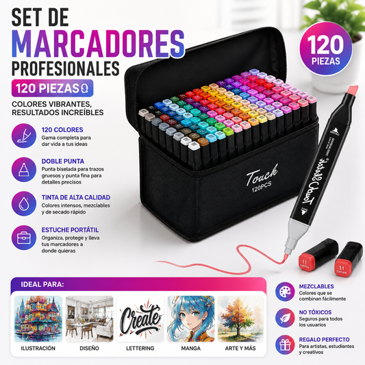 Set de Marcadores 120 Piezas