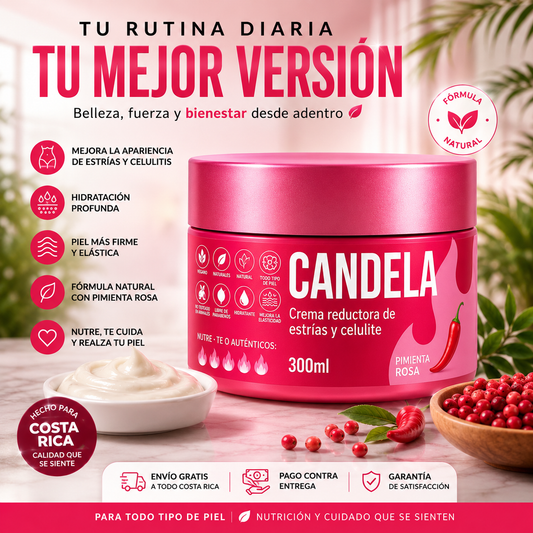 CANDELA Crema Pimienta Rosa 300ml